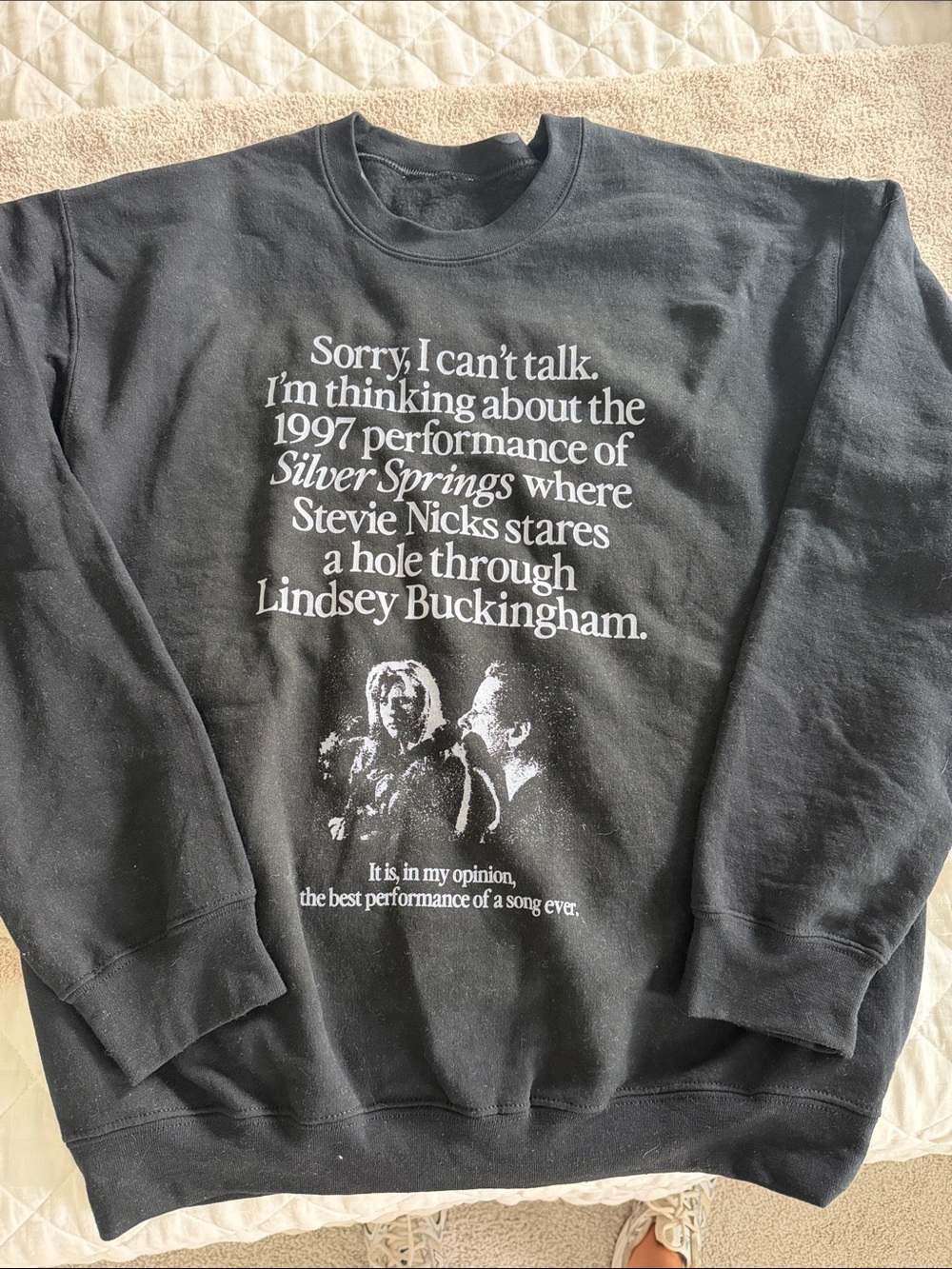 Black Silver Springs Stevie Nicks Sweatshirt